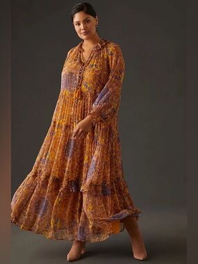 Anthropologie | Dresses | Anthropologie Maeve Linen Tieback Maxi Dress Pink  Andwhite Colorway Boho X | Poshmark